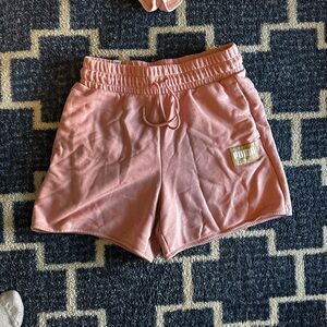 Puma Pink Athletic Shorts Lightweight Elastic Waist